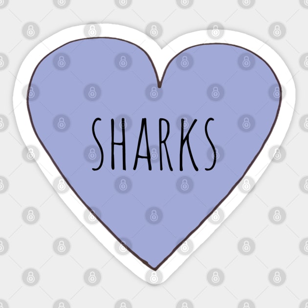 I LOVE SHARKS Sticker by wanungara